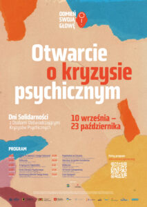 plakat zapraszający na Dni Solidarności z Osobami z Osobami Doświadczającymi Kryzysów Psychicznych