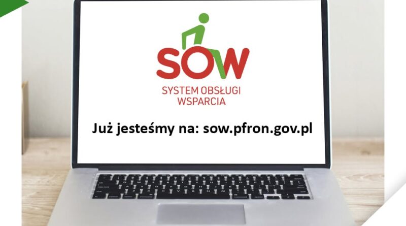 plansza z informacją o nowym adresie SOW